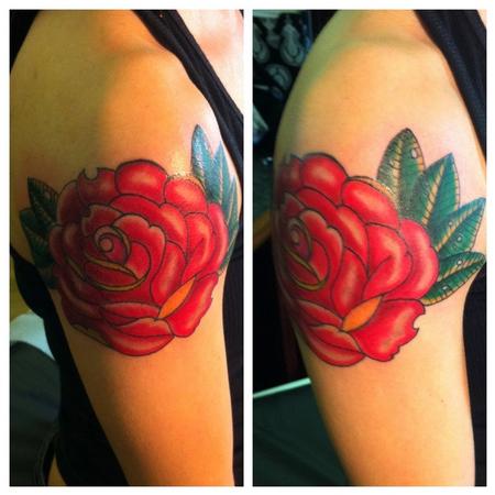 Tattoos - red rose - 76841